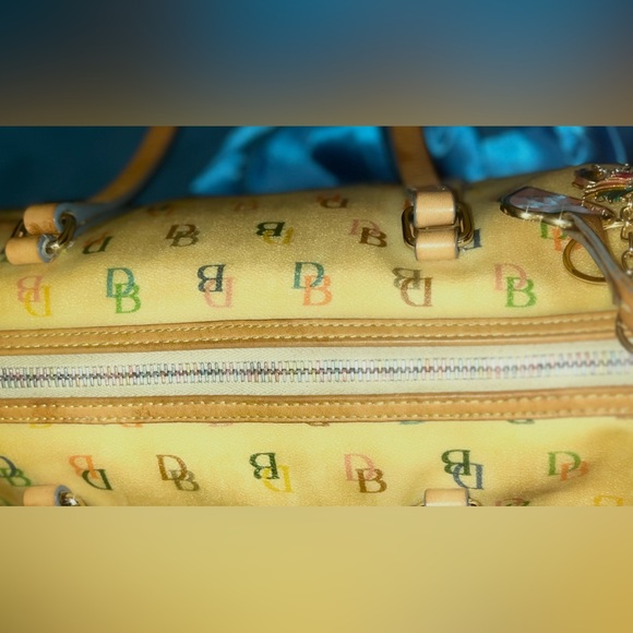 Dooney & Bourke Y2K Rainbow Zipper Signature Logo Monogram Satchel Handbag - Picture 11 of 16